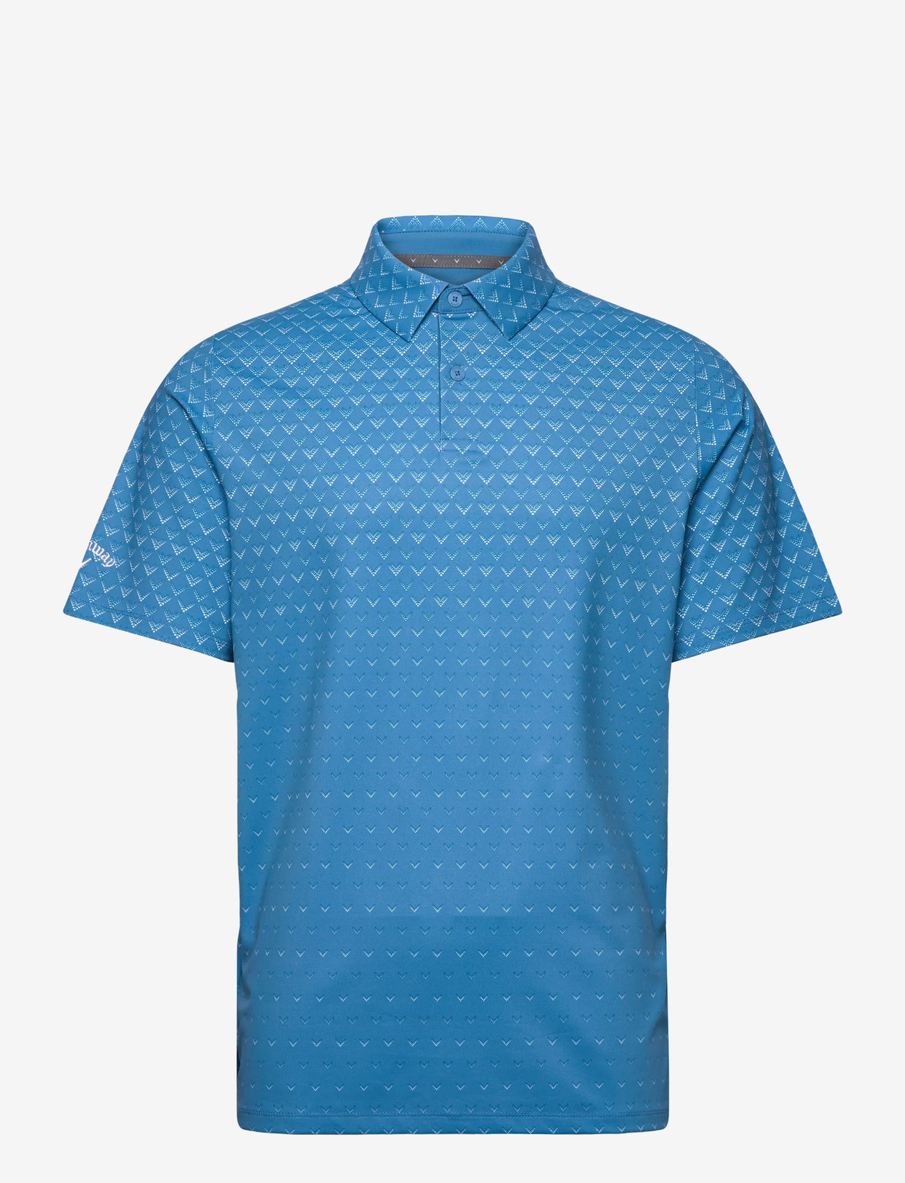 Callaway - Engineered Chev Ombre Print Polo - kurzärmelig - cendre blue - 1