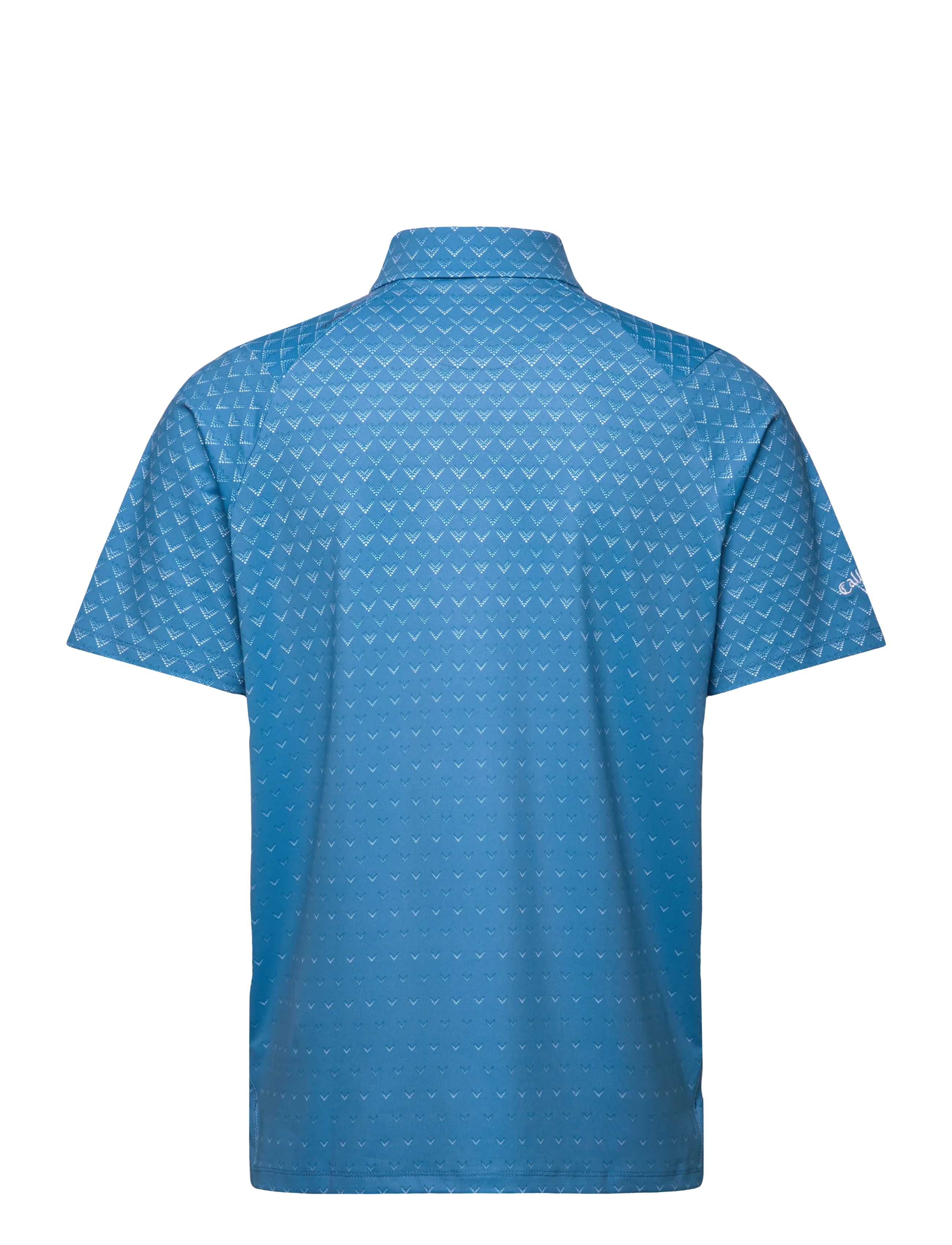 Callaway - Engineered Chev Ombre Print Polo - kortærmede poloer - cendre blue - 2