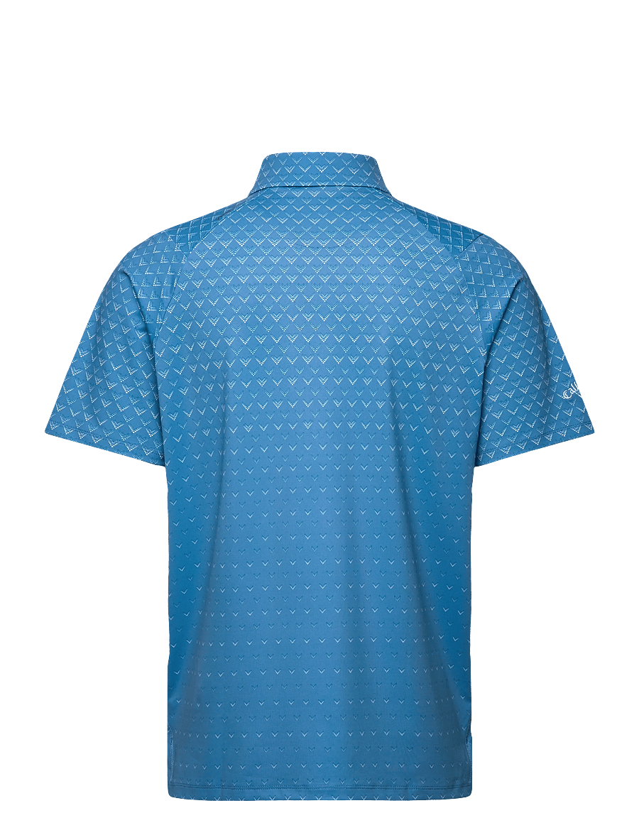 Callaway - Engineered Chev Ombre Print Polo - oberteile & t-shirts - cendre blue - 2