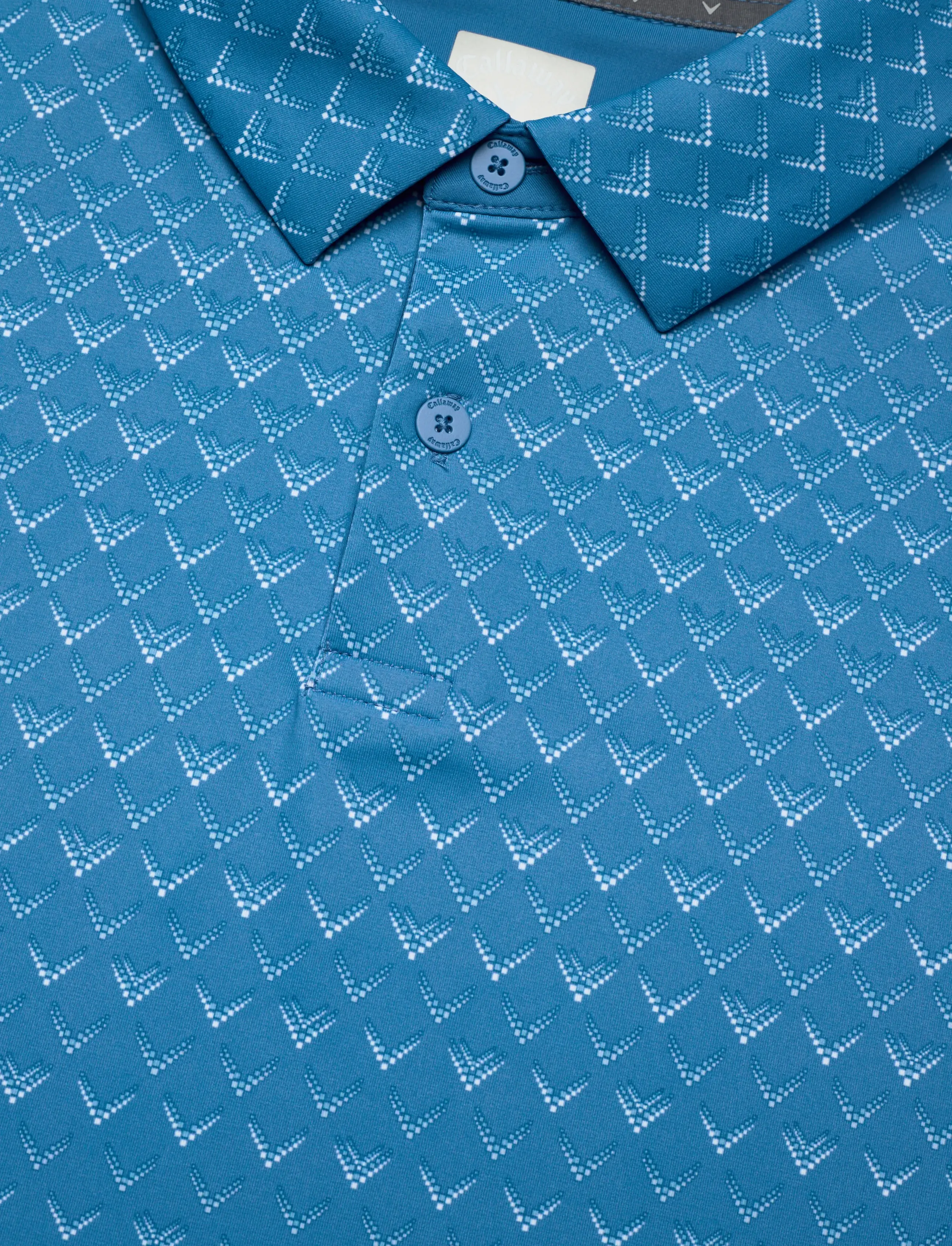 Callaway - Engineered Chev Ombre Print Polo - kortærmede poloer - cendre blue - 4