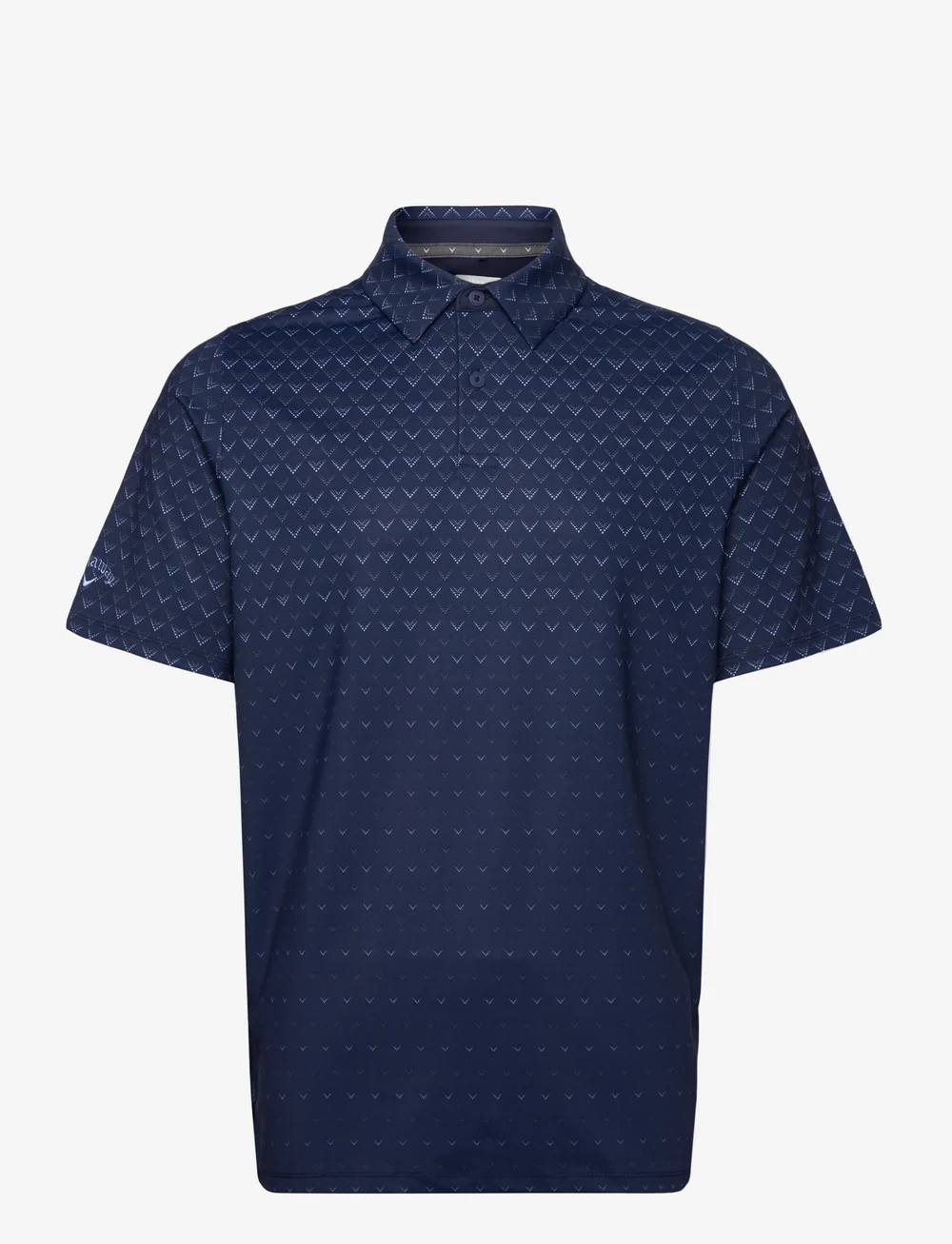 Callaway - Engineered Chev Ombre Print Polo - alussärgid ja t-särgid - peacoat - 1