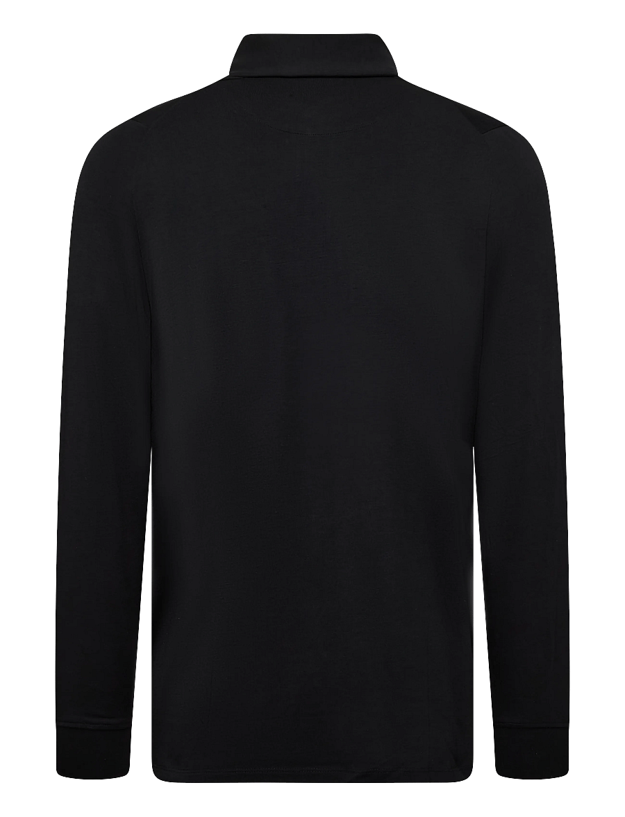 Callaway - SOFT TOUCH LONG SLEEVE KNIT POLO - alussärgid ja t-särgid - caviar - 1