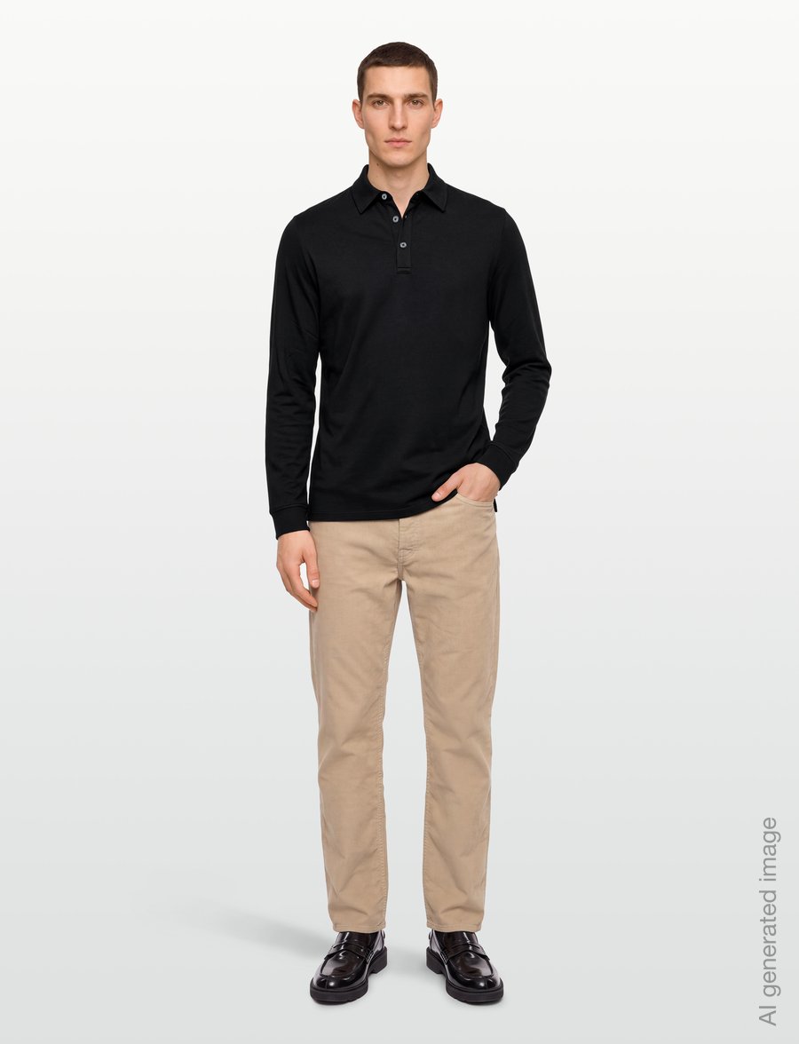 Callaway - SOFT TOUCH LONG SLEEVE KNIT POLO - polos - caviar - 0