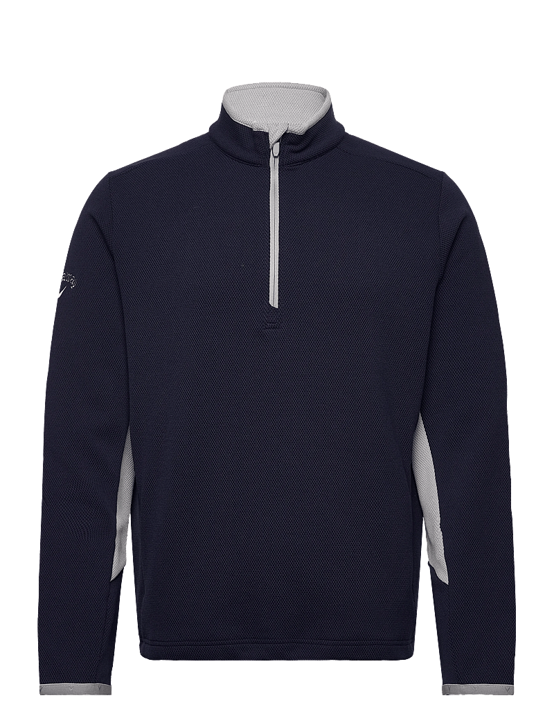 Callaway - Blocked LS 1/4 Zip Pullover - sweatshirts - peacoat - 1