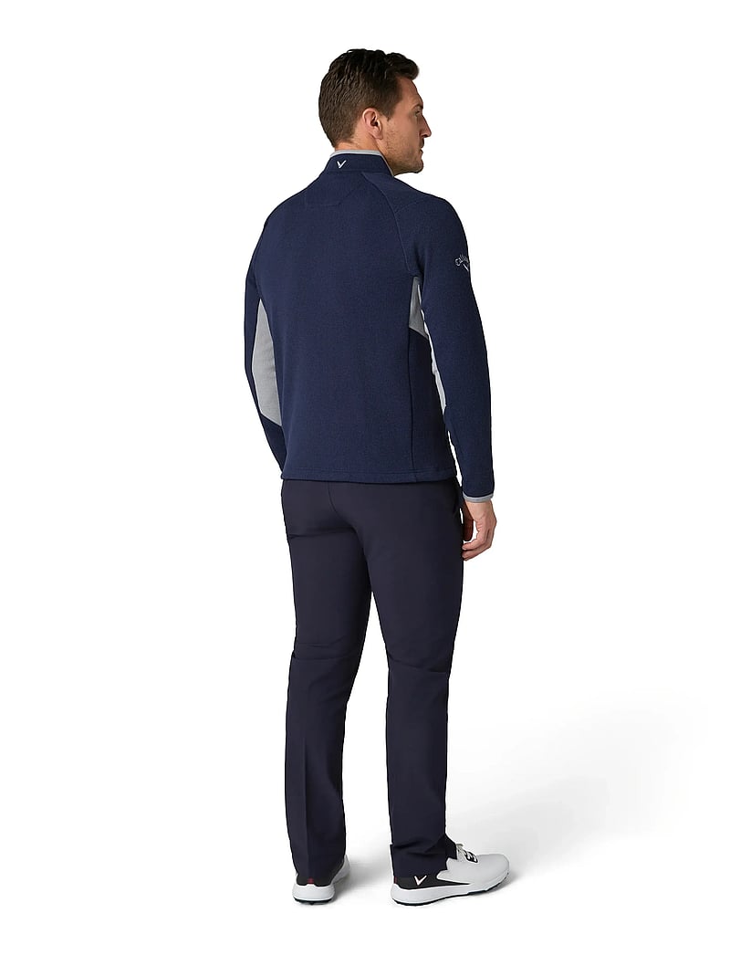 Callaway - Blocked LS 1/4 Zip Pullover - sweatshirts - peacoat - 3