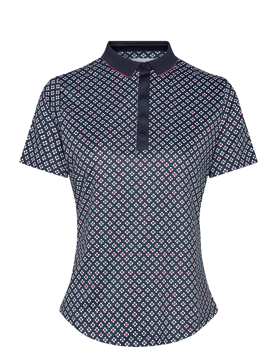Callaway - Mini Geo Floral Polo - alussärgid ja t-särgid - peacoat - 1