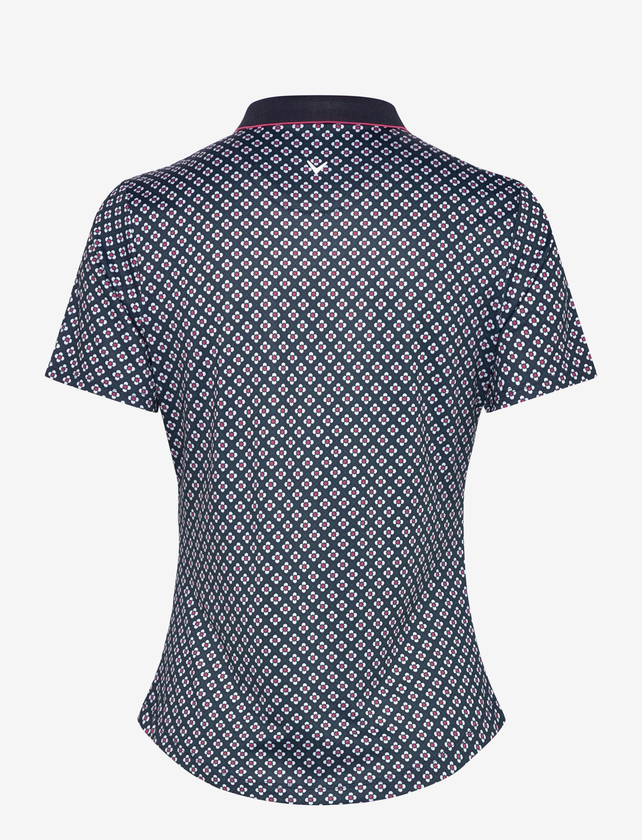 Callaway - Mini Geo Floral Polo - toppar & t-shirts - peacoat - 2