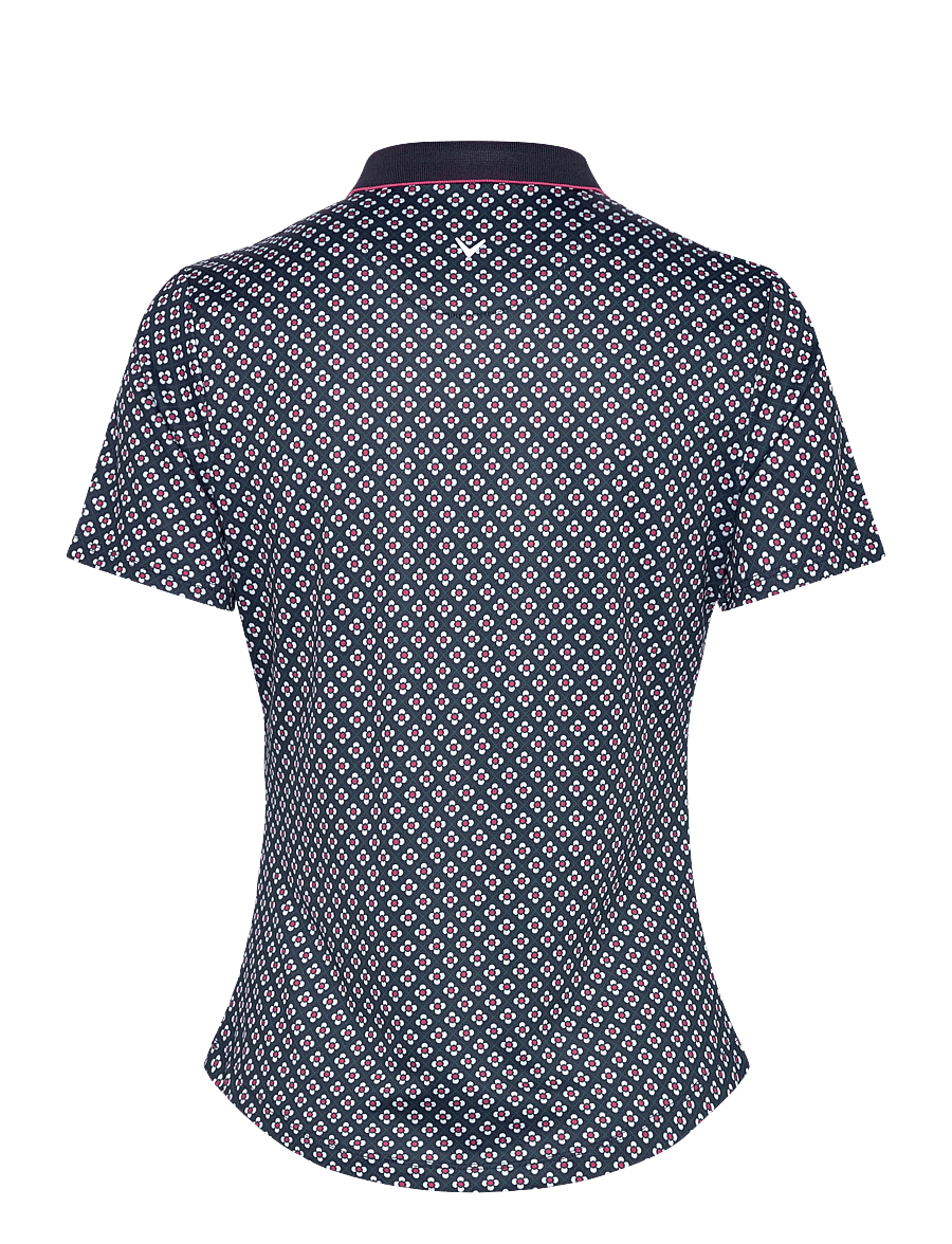 Callaway - Mini Geo Floral Polo - alussärgid ja t-särgid - peacoat - 2