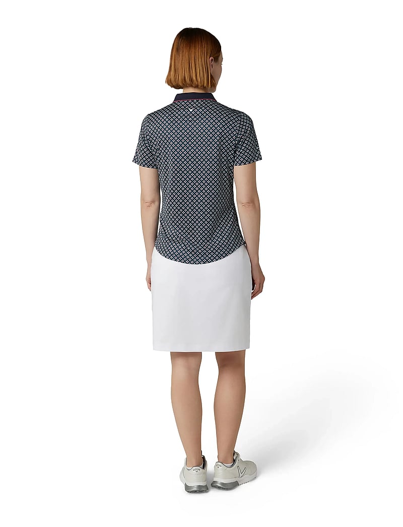 Callaway - Mini Geo Floral Polo - toppar & t-shirts - peacoat - 3