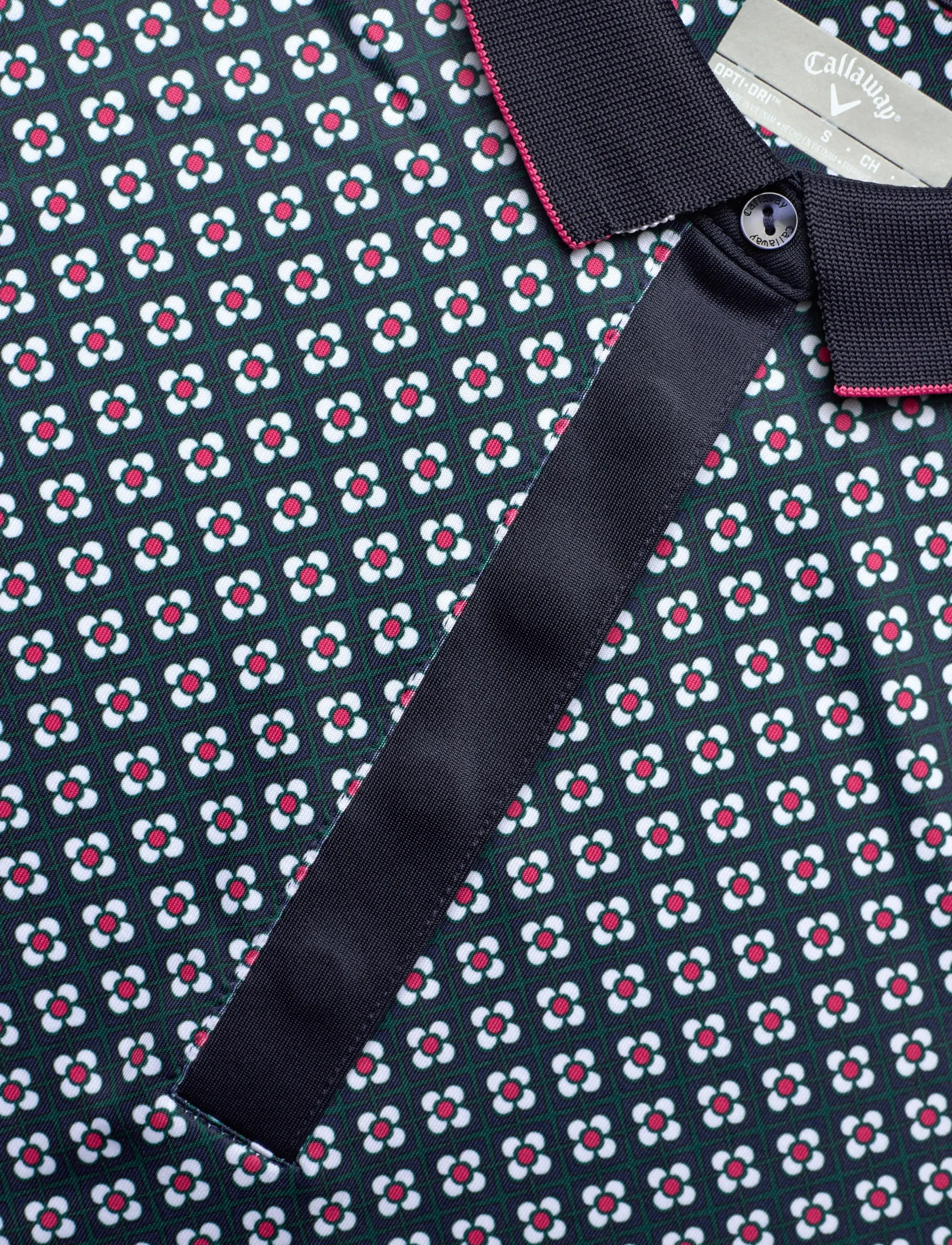 Callaway - Mini Geo Floral Polo - alussärgid ja t-särgid - peacoat - 5