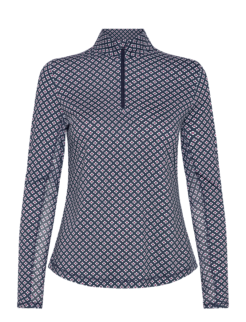 Callaway - Mini Geo Sun Protection - langærmede t-shirts - peacoat - 1