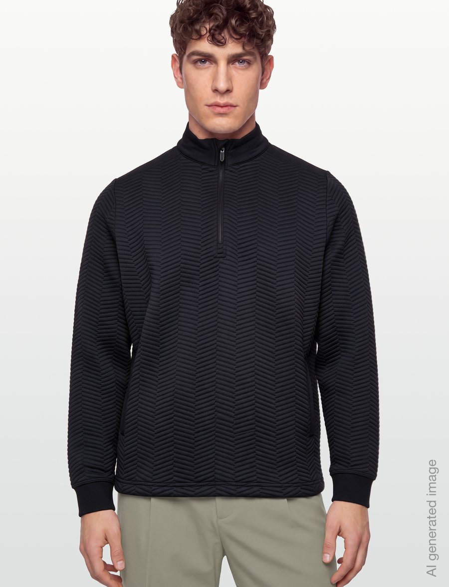 Callaway - MID LAYER CHEV PULLOVER - fleece & mellanlager - caviar - 3
