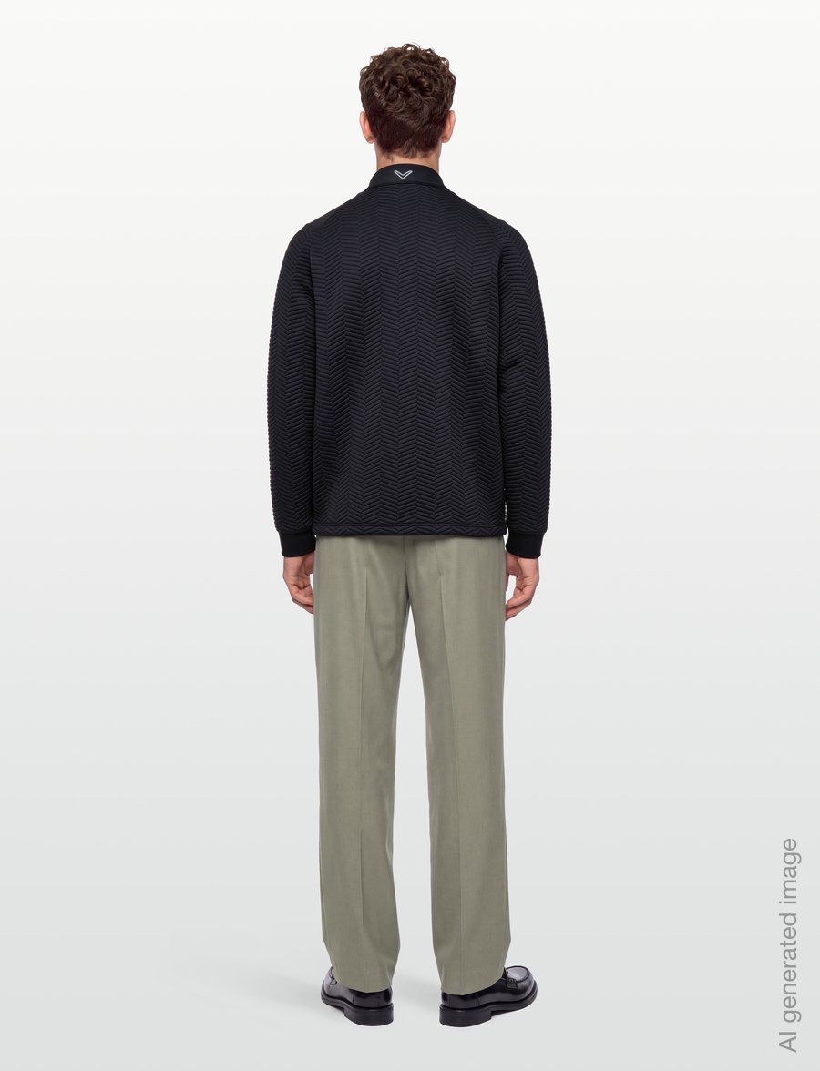 Callaway - MID LAYER CHEV PULLOVER - fleece & mellanlager - caviar - 4