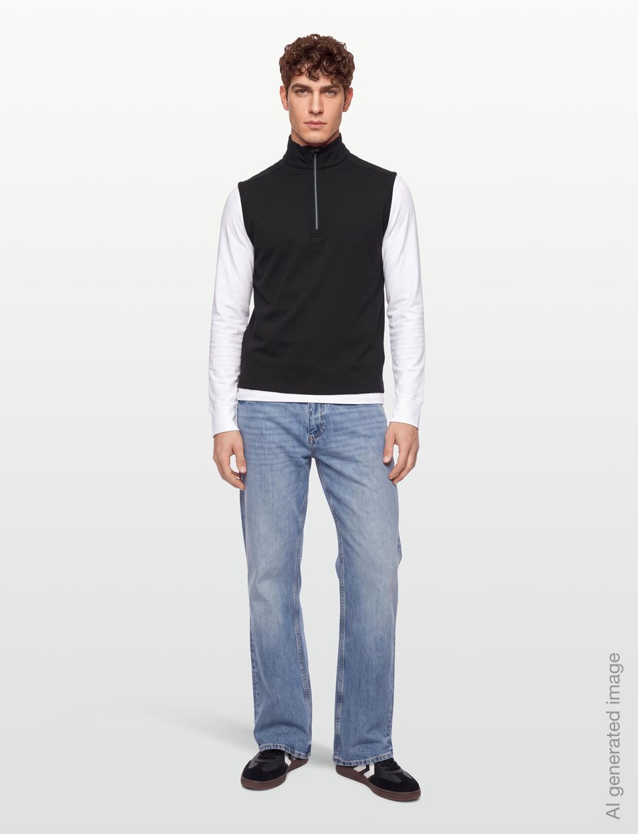 Callaway - LIGHTWEIGHT 1/4 ZIP VEST - outdoor - caviar - 0
