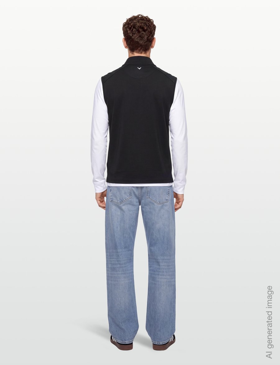 Callaway - LIGHTWEIGHT 1/4 ZIP VEST - outdoor - caviar - 4
