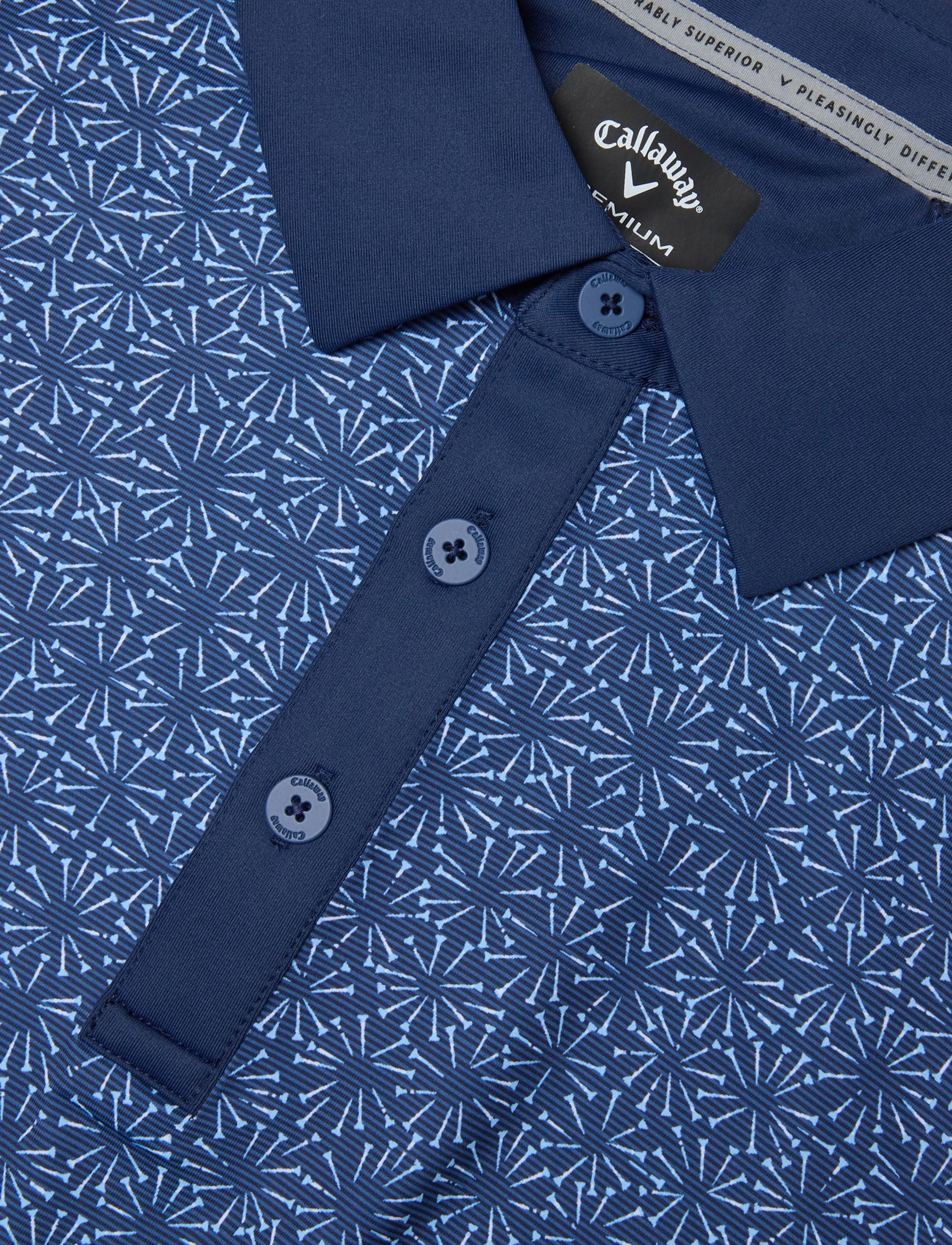 Callaway - CONFETTI TEES PRINT POLO - alussärgid ja t-särgid - peacoat - 2