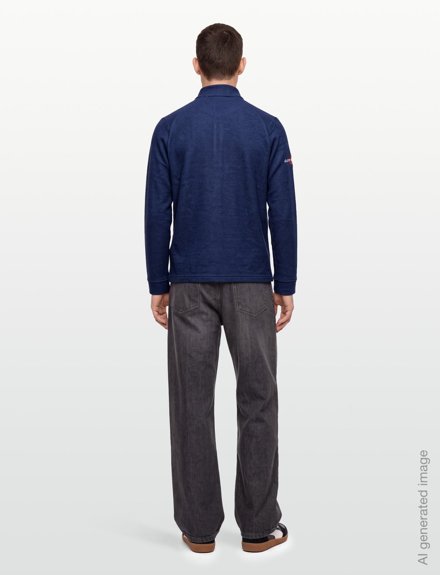 Callaway - ODYSSEY BIRDSEYE JACQUARD PULLOVER - fleece & mellanlager - peacoat - 4