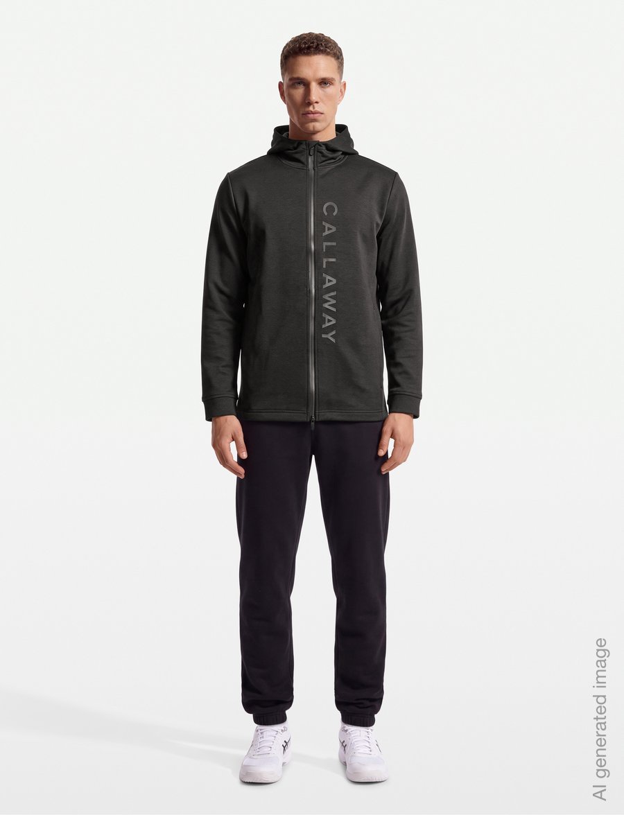 Callaway - LYOCELL HOODIE - pulls a capuche - black heather - 0