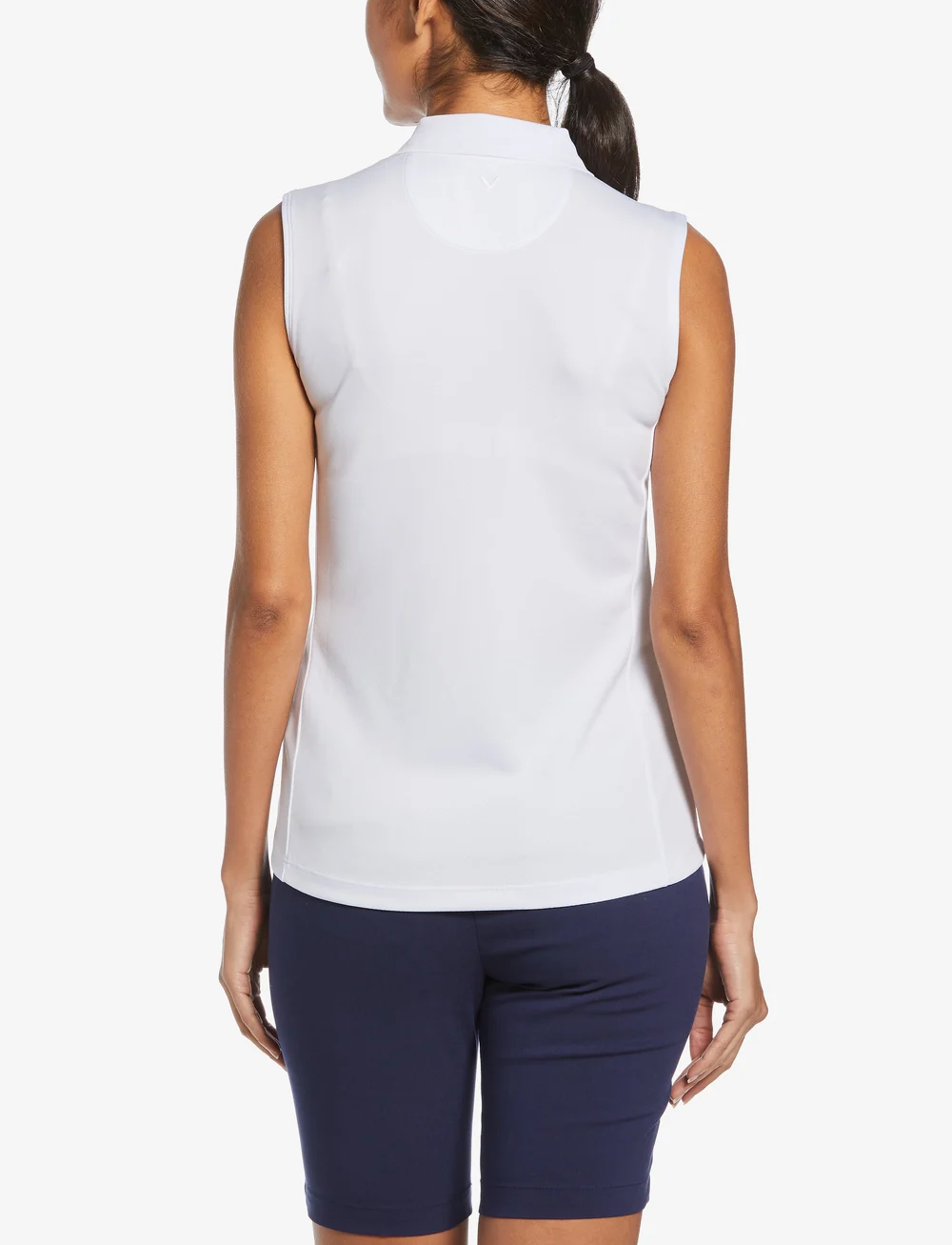 Callaway - Sleeveless knit polo - toppe & t-shirts - brilliant white - 3