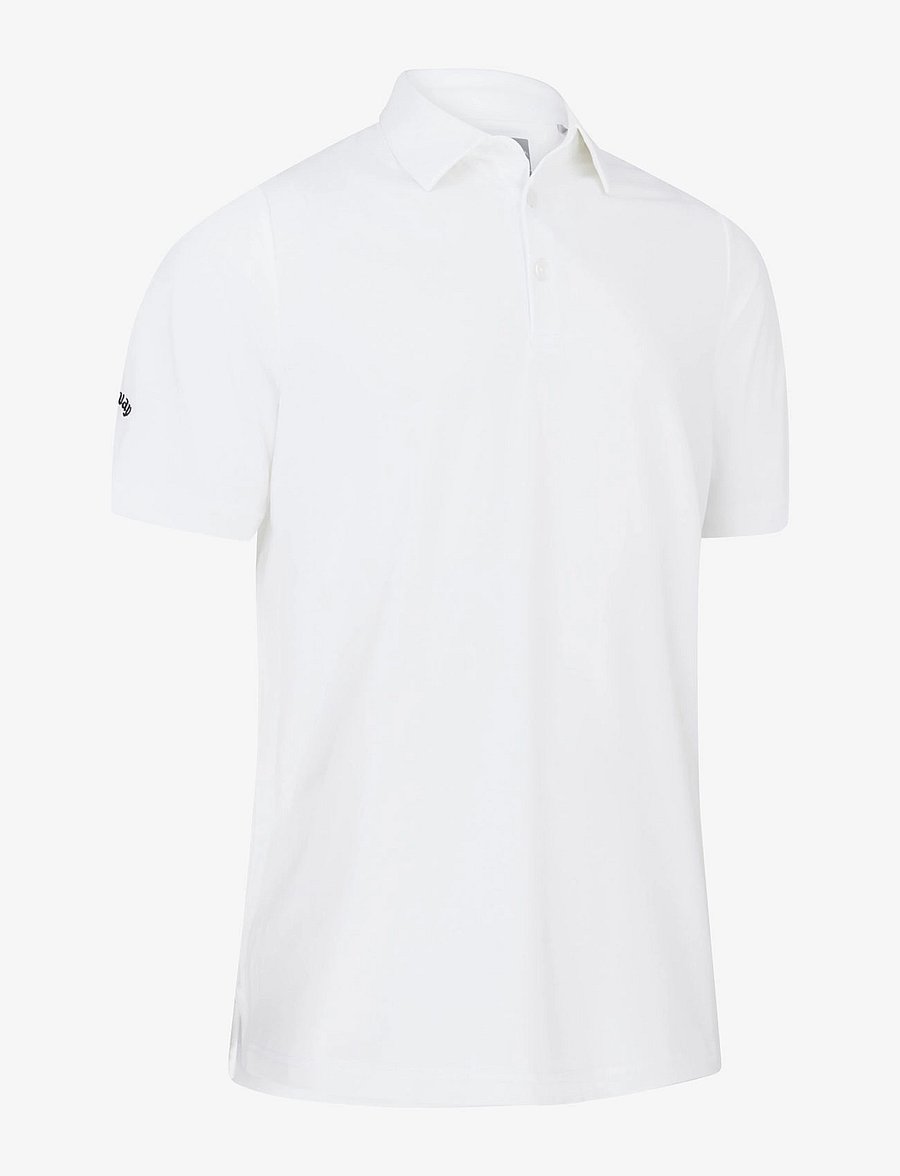 Callaway - Swingtech solid polo - oberteile & t-shirts - bright white - 1