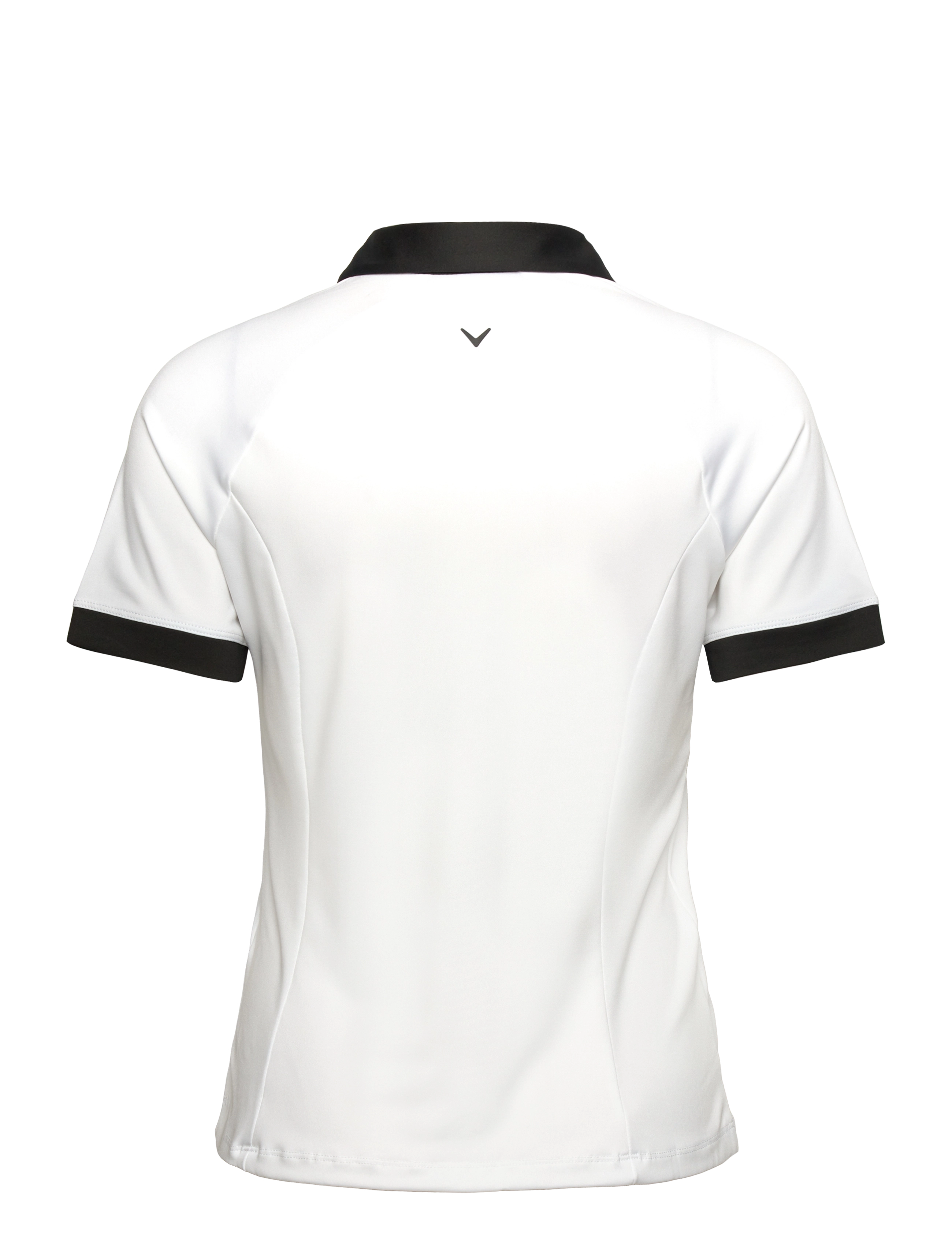 Callaway - SS V-PLACKET COLORBLOCK POLO - brilliant wh/caviar - 1