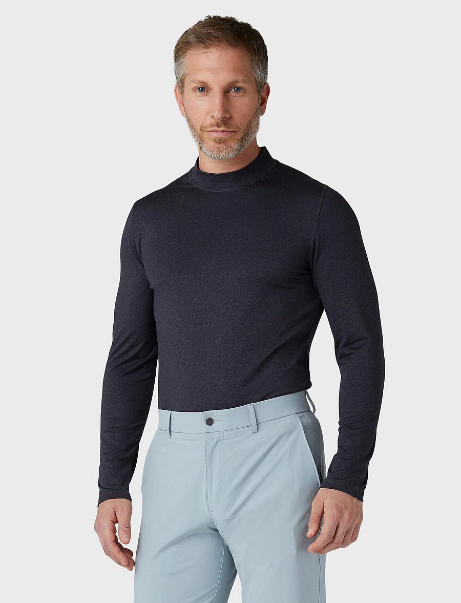 Callaway - Crew neck base layer - funktionsunterwäsche - oberteile - ebony heather - 0