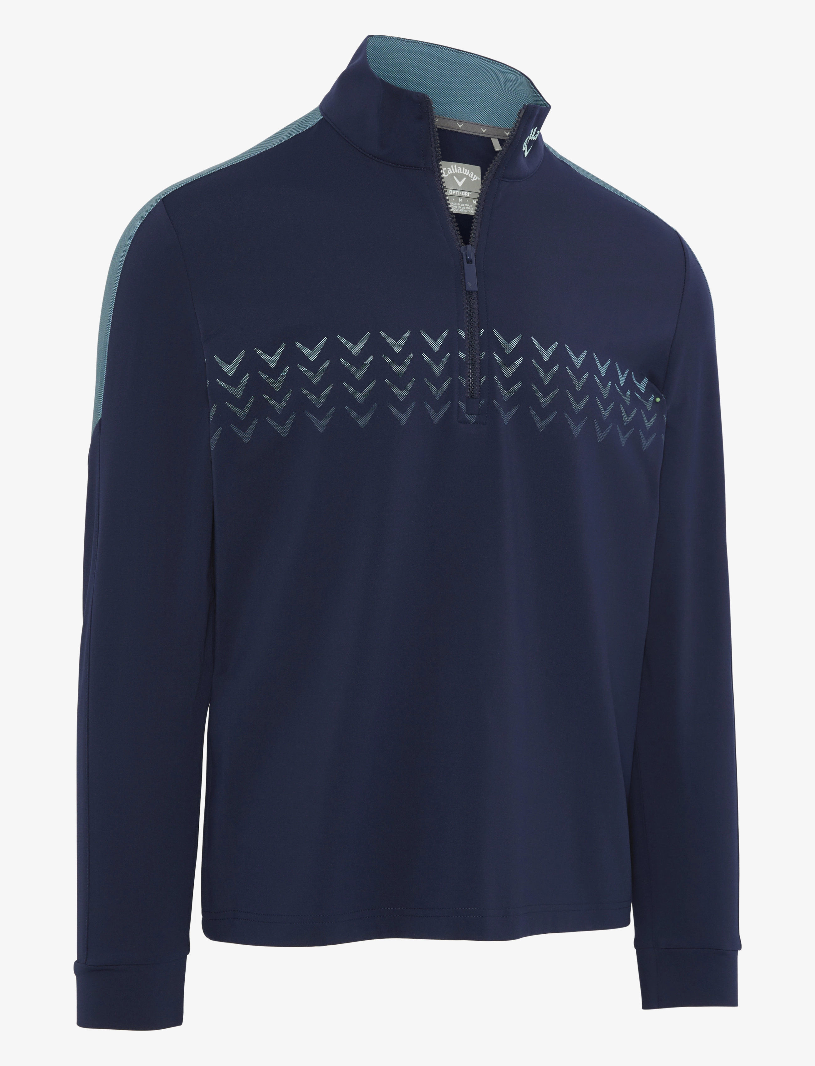 Callaway - 1/4 zip Blocked chev pullover - peacoat - 0