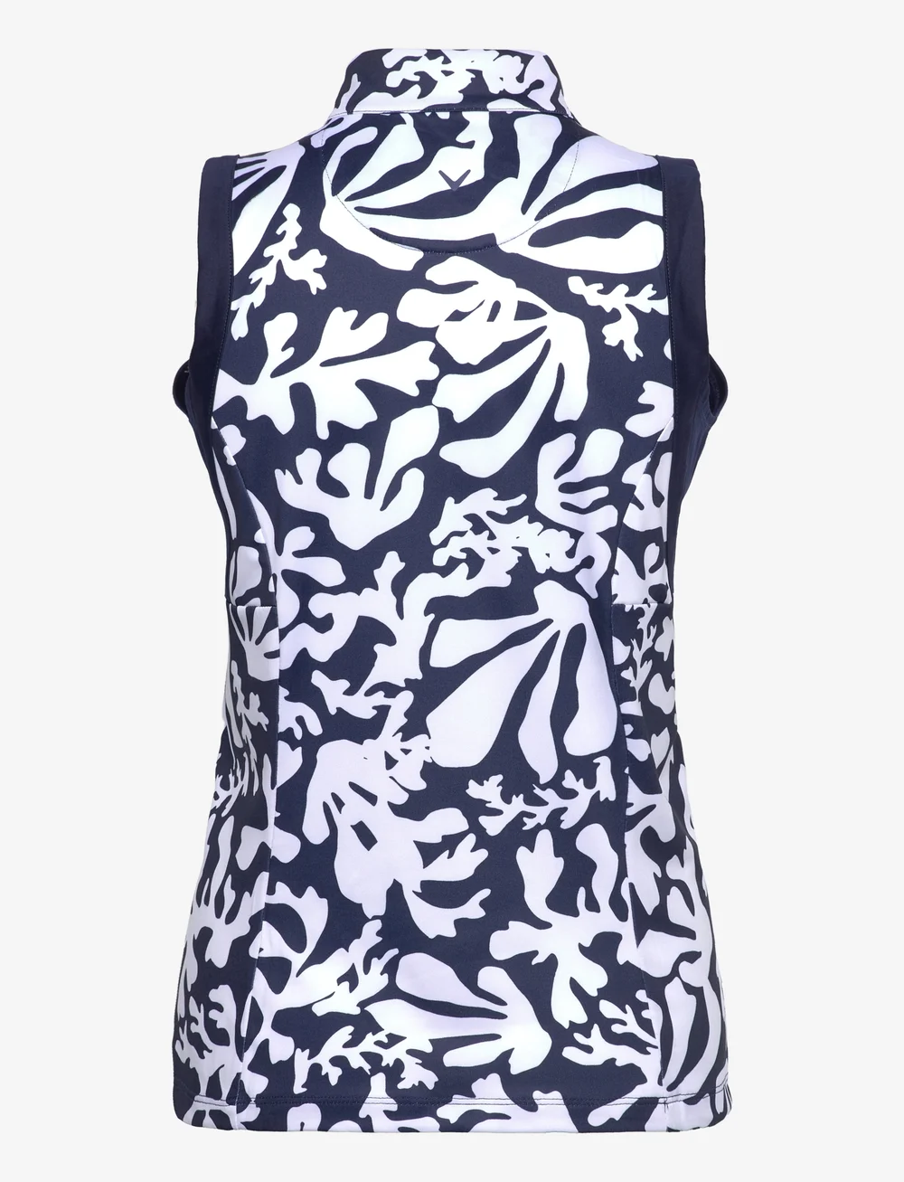 Callaway - Abstract Floral Sleeveless Polo - oberteile & t-shirts - peacoat - 1