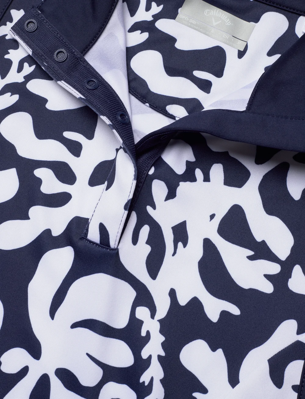 Callaway - Abstract Floral Sleeveless Polo - oberteile & t-shirts - peacoat - 2