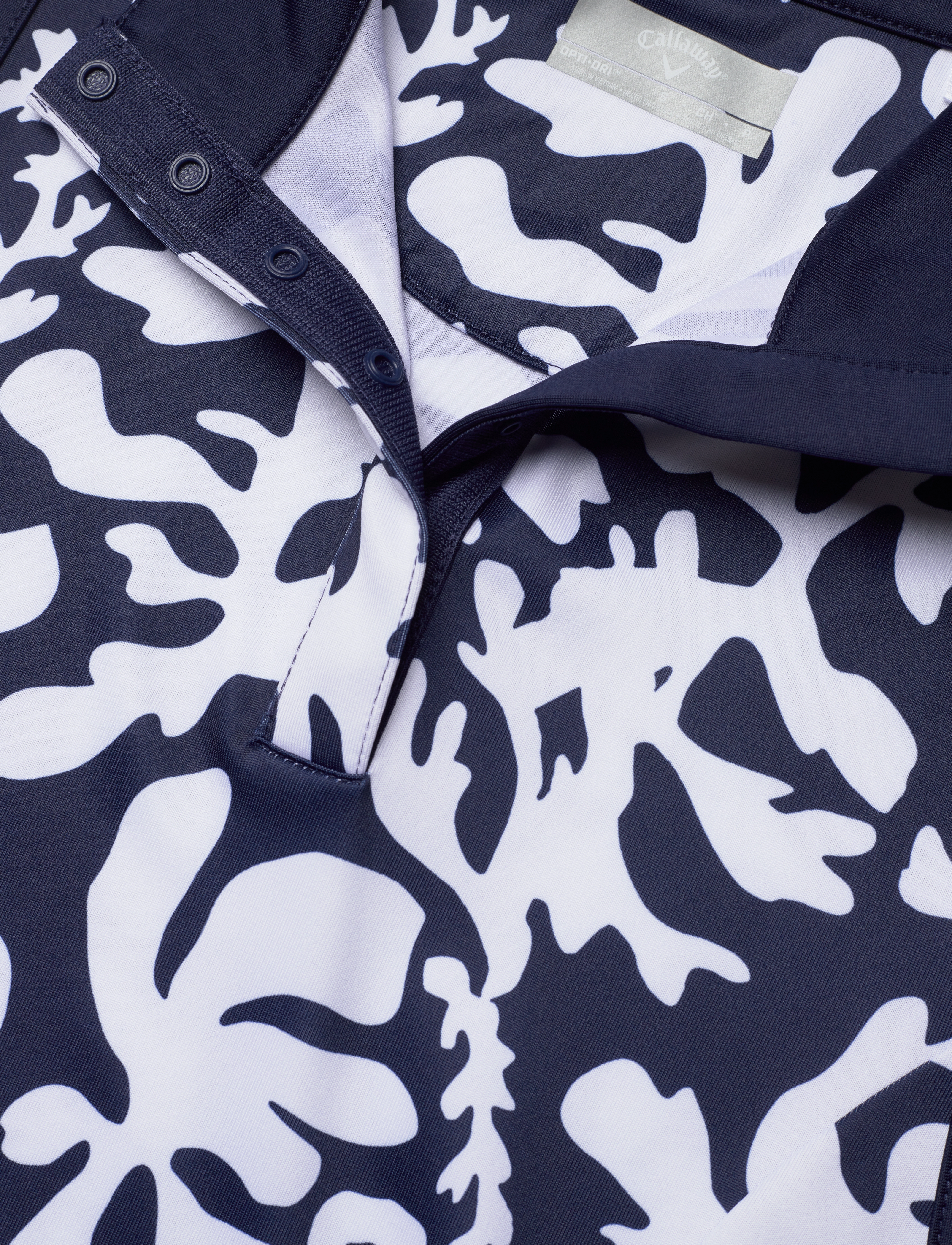 Callaway - Abstract Floral Sleeveless Polo - peacoat - 2