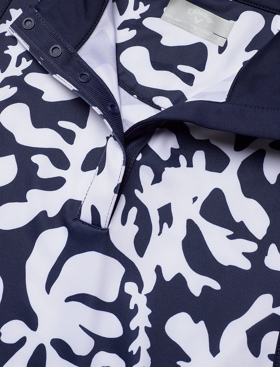Callaway - Abstract Floral Sleeveless Polo - peacoat - 2