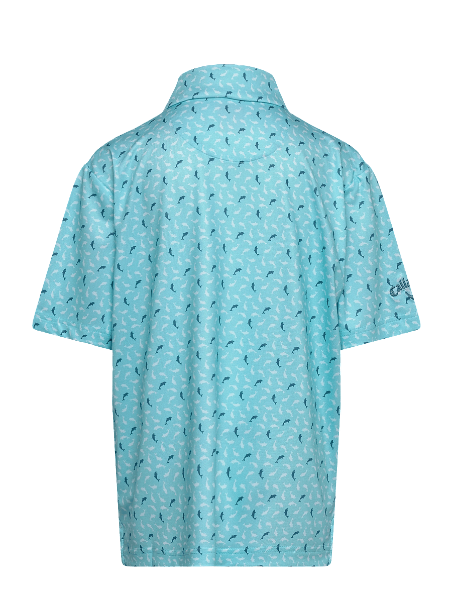 Callaway - Dolphin Texture Print Polo - kurzärmelig - blue radiance - 1