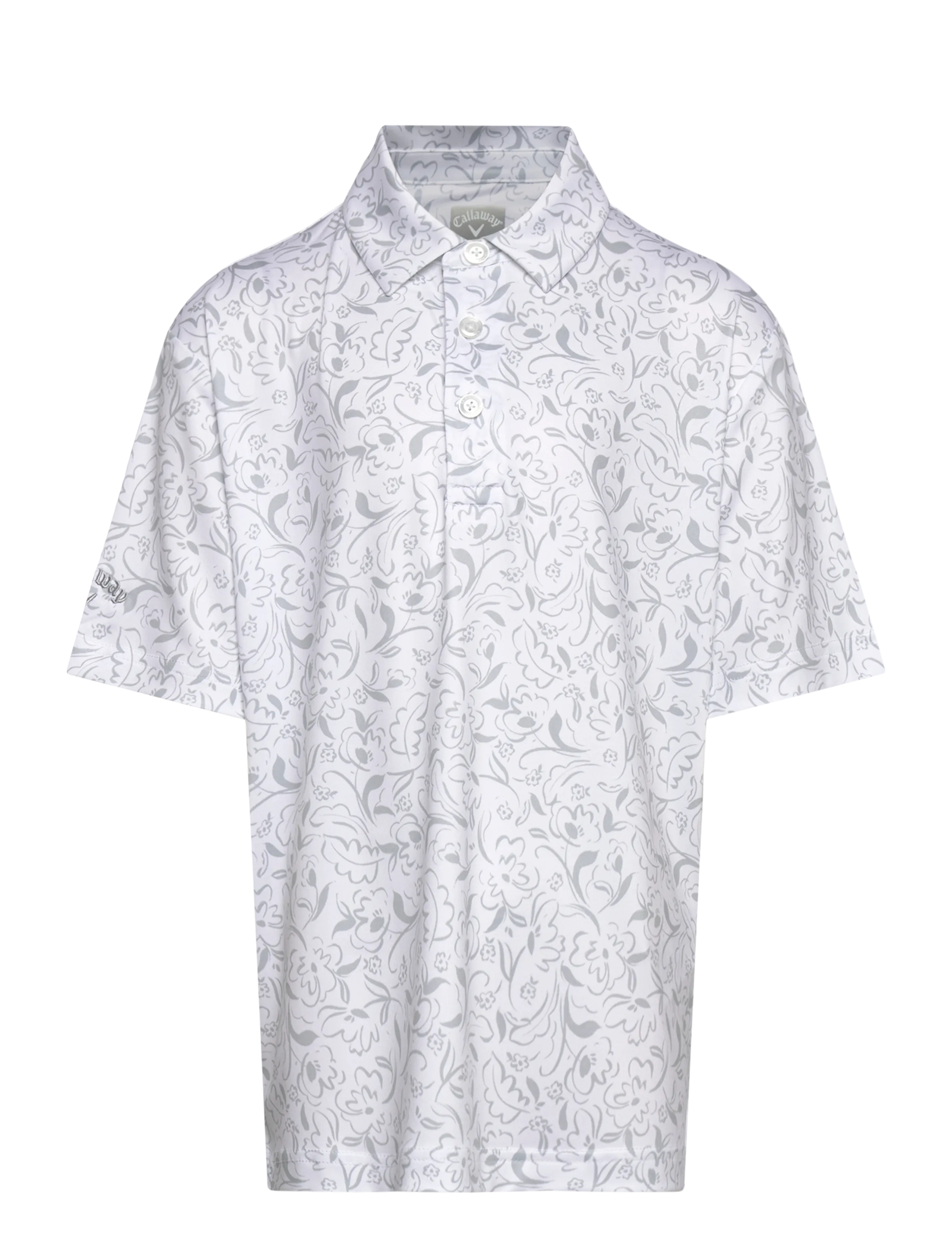CALLAWAY Floral Print Polo Weiß - M - Kinder