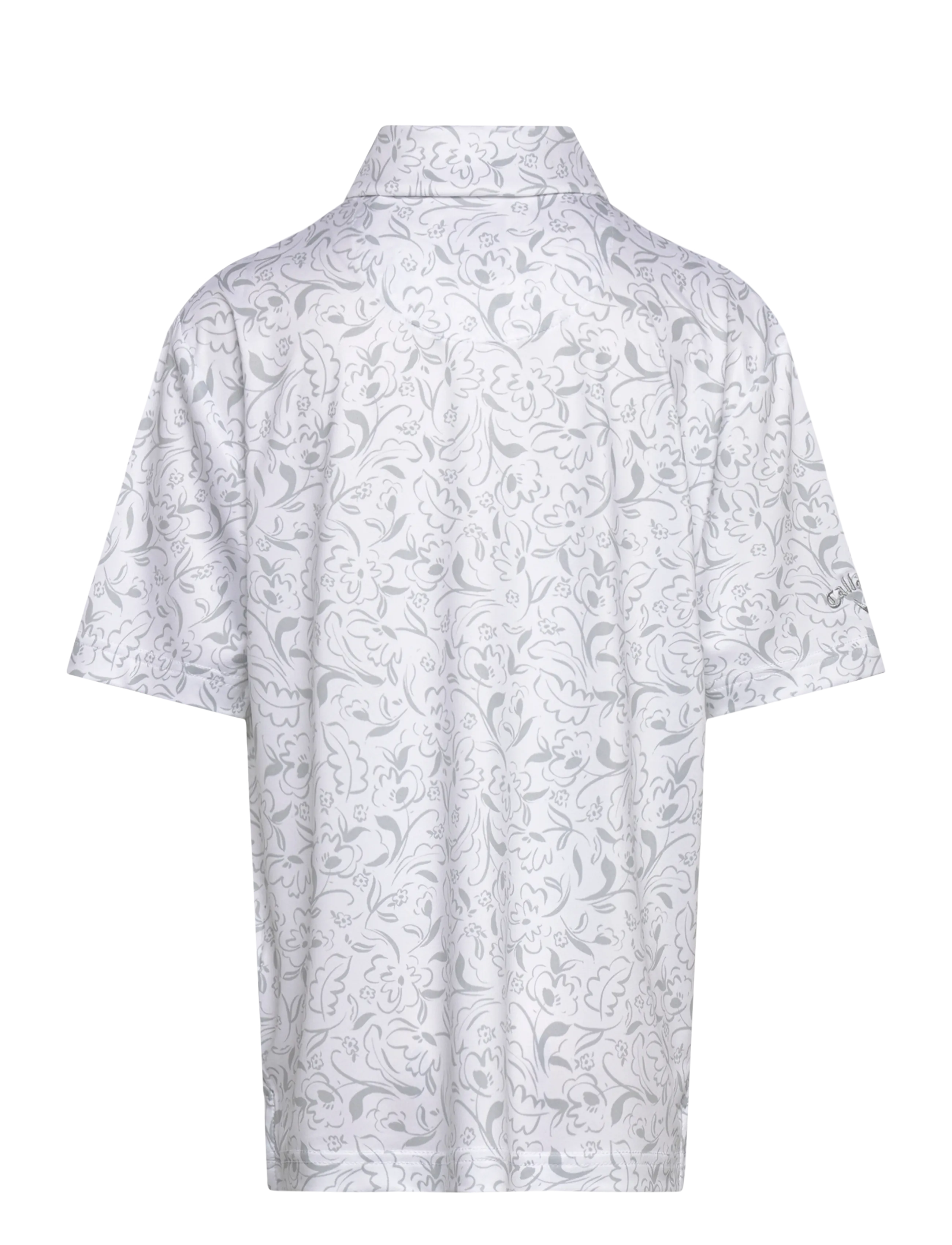 Callaway - Floral Print Polo - kortärmade pikéer - bright white - 1