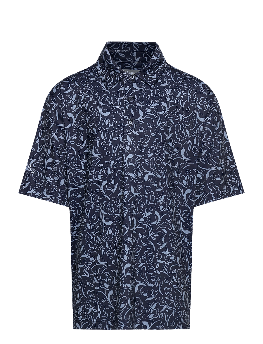 Callaway - Floral Print Polo - korte mouwen - peacoat - 0
