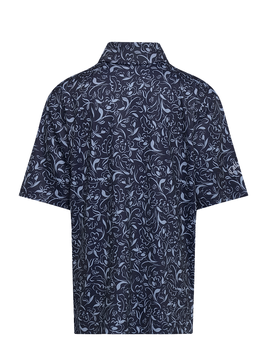 Callaway - Floral Print Polo - korte mouwen - peacoat - 1