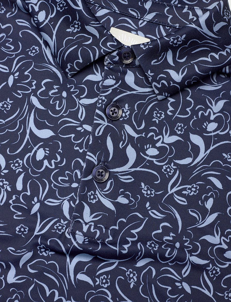 Callaway - Floral Print Polo - korte mouwen - peacoat - 2