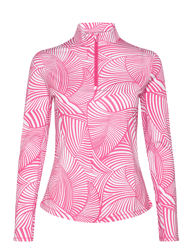 Callaway - Stencil Floral Sun Protection Top - langærmede t-shirts - cheeky pink - 0