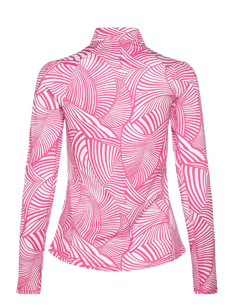 Callaway - Stencil Floral Sun Protection Top - langærmede t-shirts - cheeky pink - 2