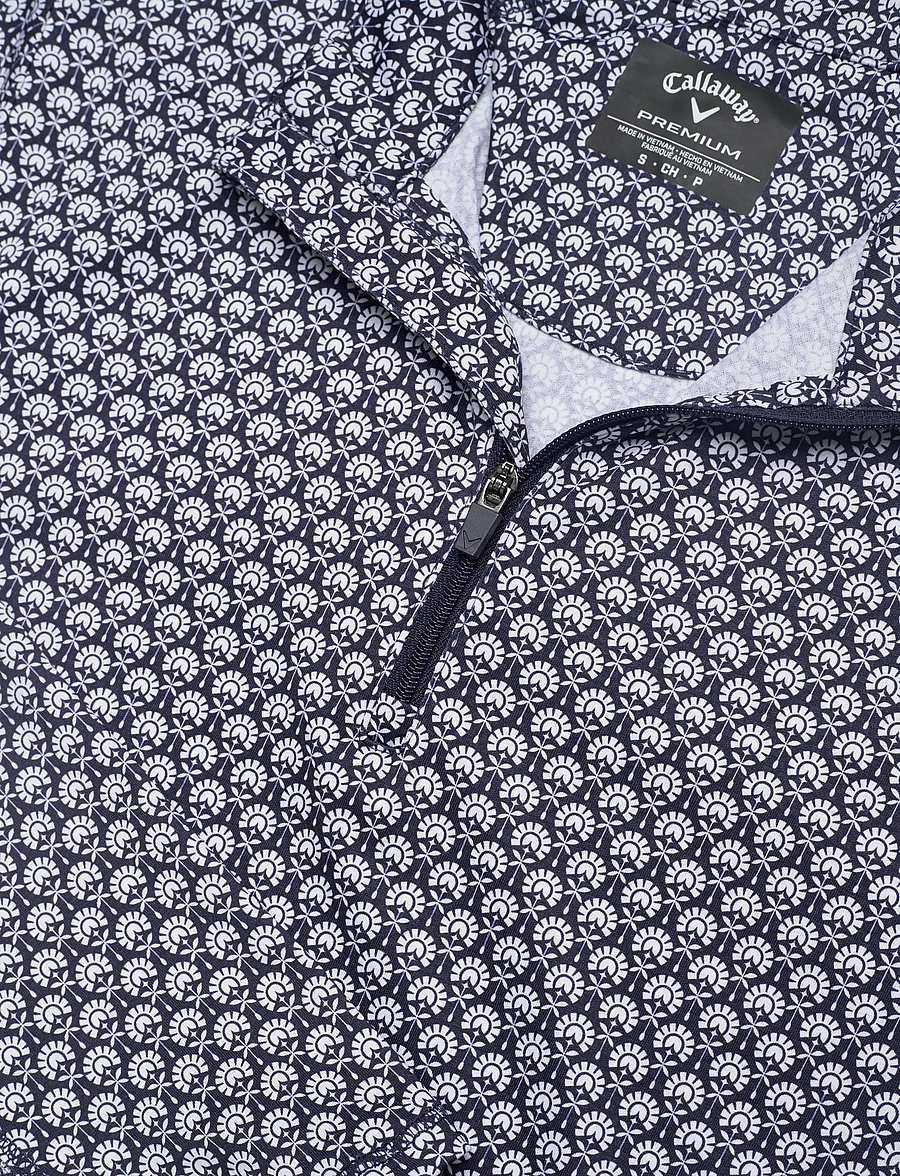 Callaway - Geo print sun protection 1/4 zip top - overdele - peacoat - 2