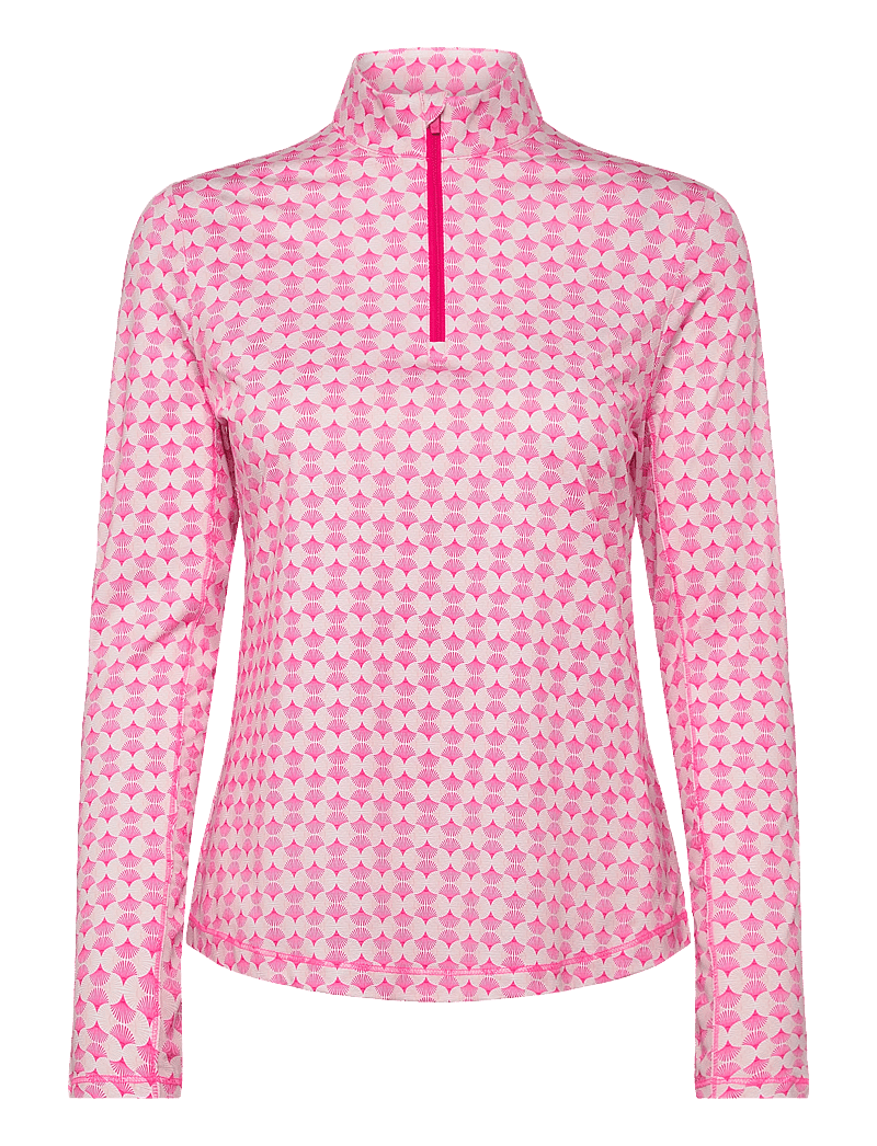 Callaway - Geo print sun protection 1/4 zip top - oberteile - fuchsia purple - 0