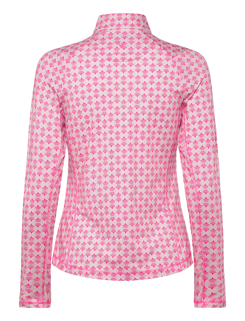 Callaway - Geo print sun protection 1/4 zip top - oberteile - fuchsia purple - 1