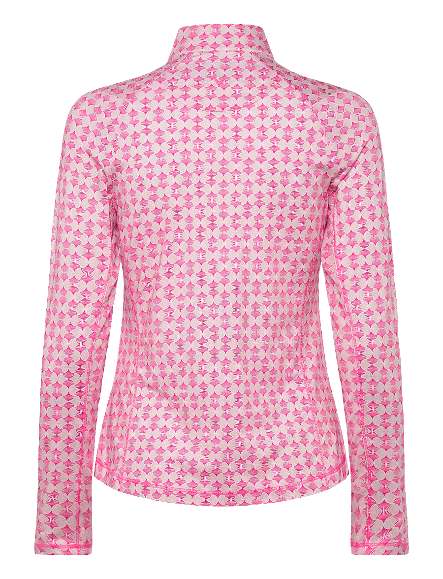 Callaway - Geo print sun protection 1/4 zip top - oberteile - fuchsia purple - 1