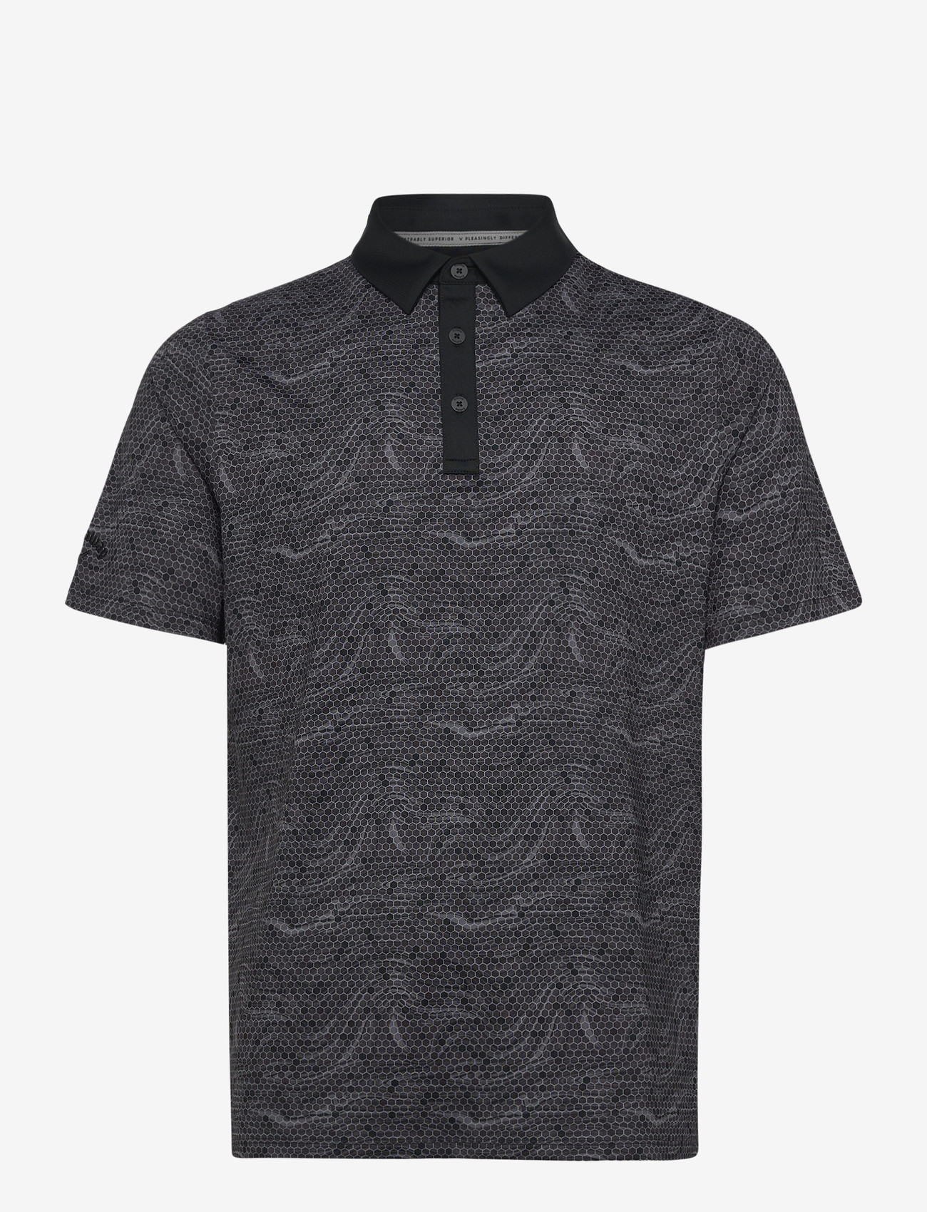 Callaway - Hex marble print polo - polos - caviar - 0