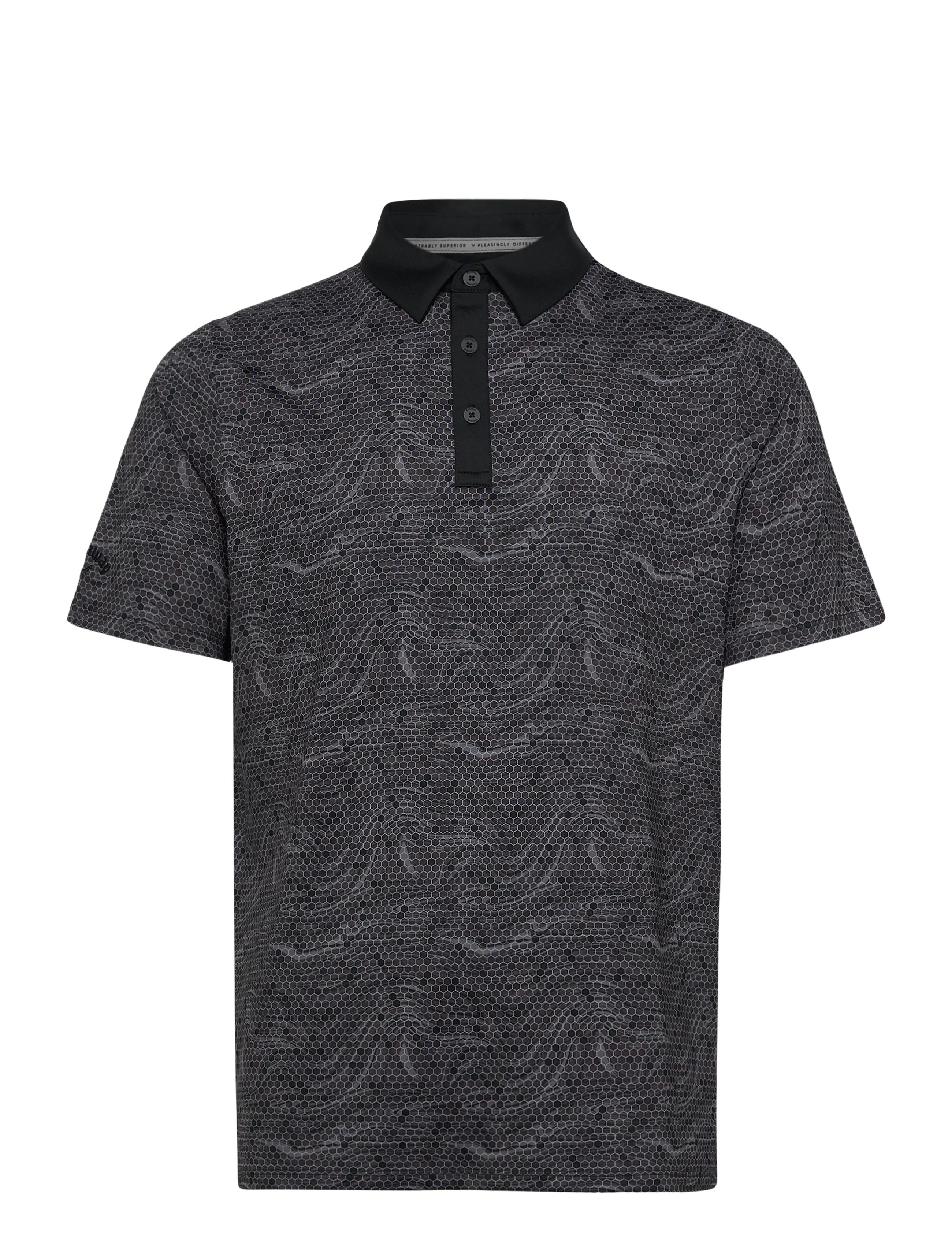 Callaway Hex marble print polo - Kleidung - CAVIAR / black