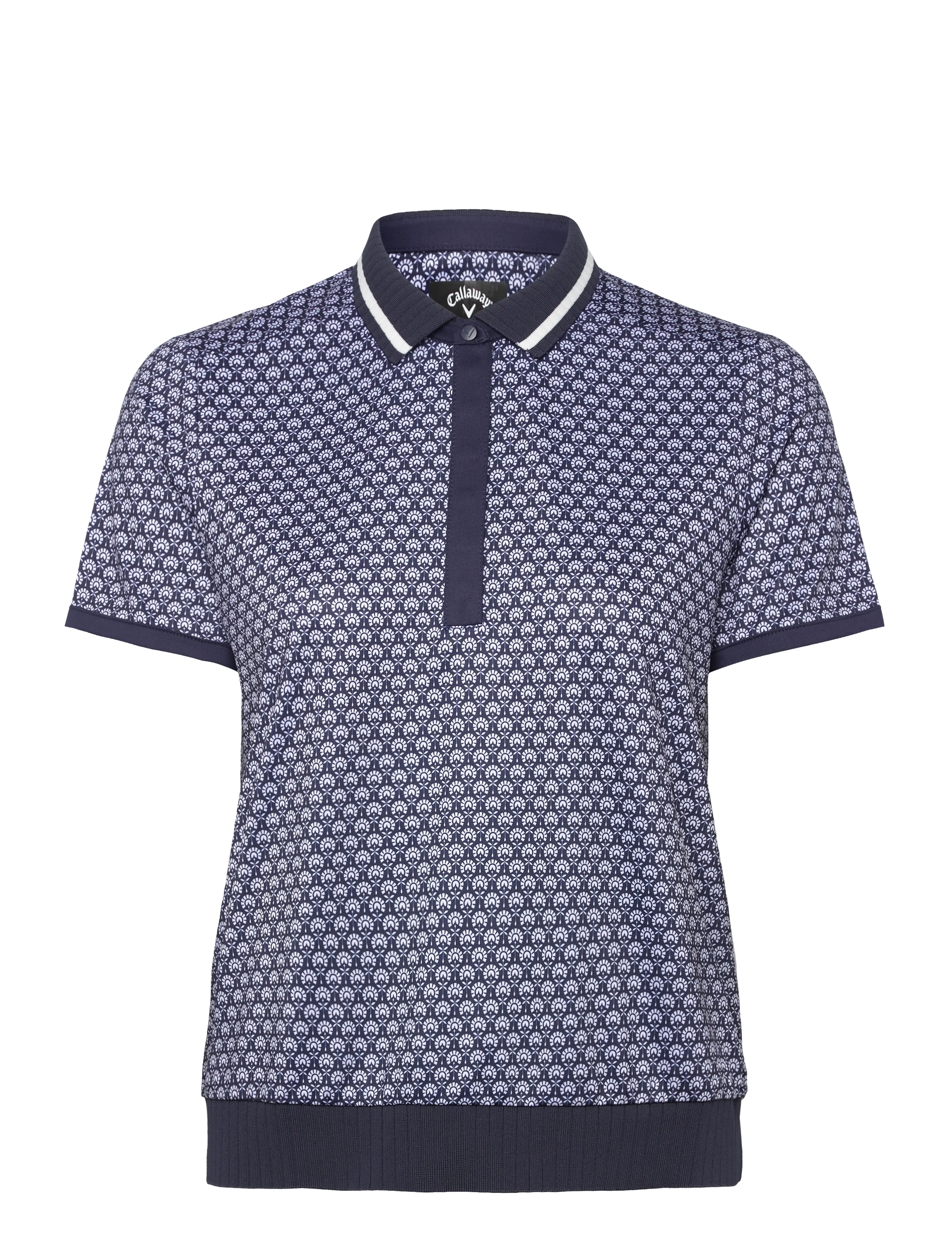 Callaway Geo print rib collar polo - Kampagne - PEACOAT / navy