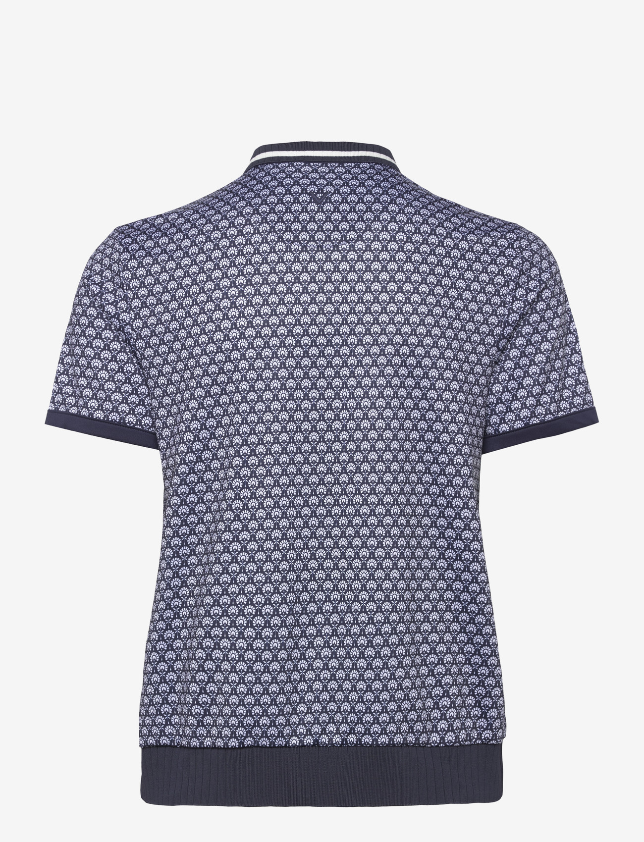 Callaway - Geo print rib collar polo - toppe & t-shirts - peacoat - 1