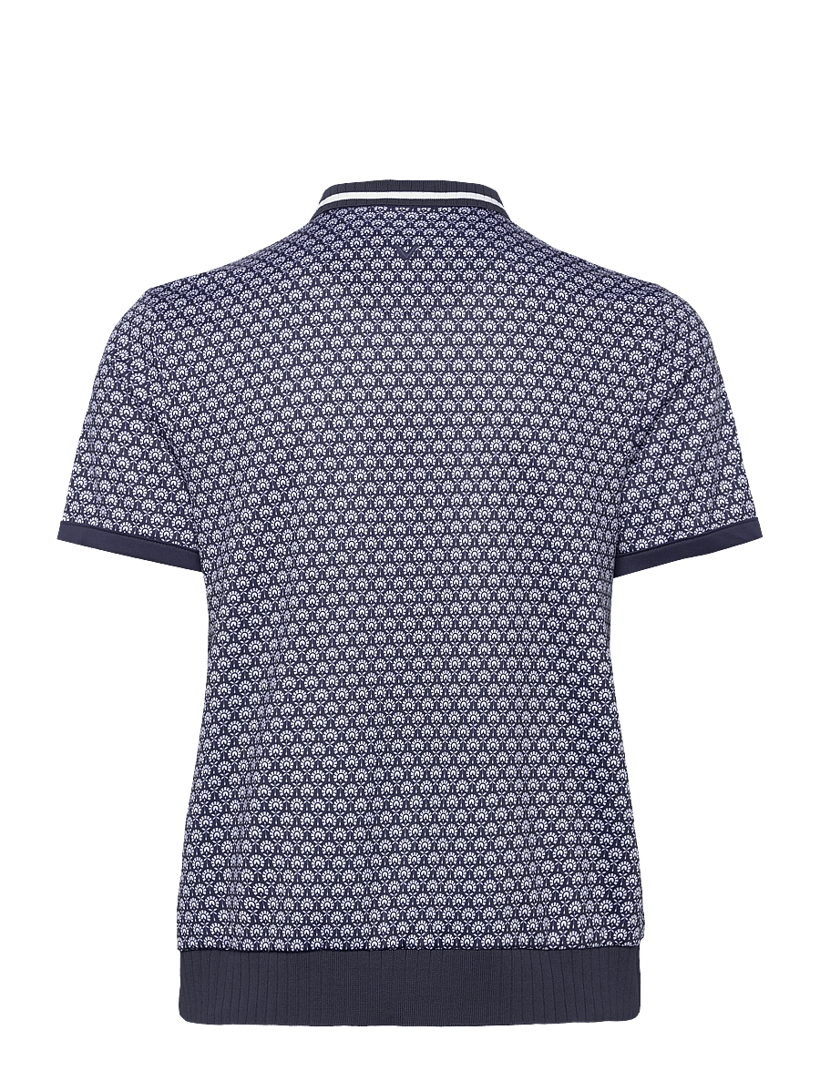 Callaway - Geo print rib collar polo - alussärgid ja t-särgid - peacoat - 1