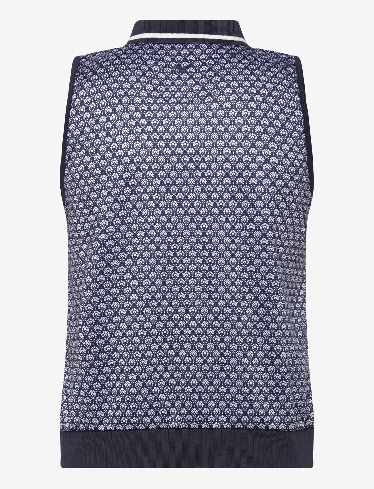 Callaway - Sleeveless geo print rib collar polo - topit & t-paidat - peacoat - 1