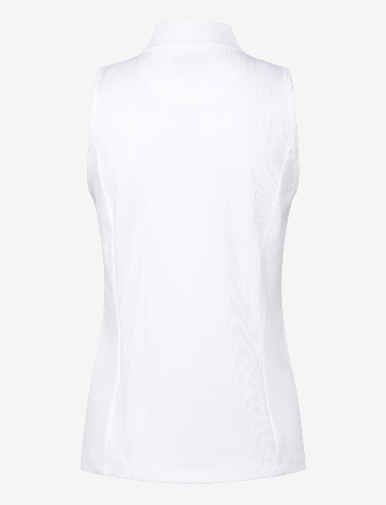 Callaway - Ribbed Sleeveless Golf Polo - toppe & t-shirts - brilliant white - 1